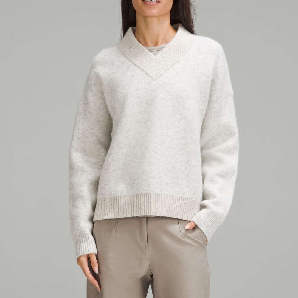 Lululemon Alpaca Wool-Blend V-Neck Sweater